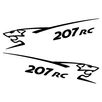 Kit stickers (2 x) Peugeot 207 RC Lions