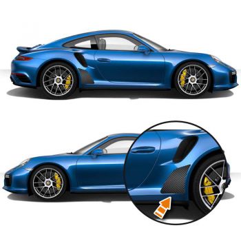 Porsche 911 Turbo (Turbo S & Turbo Cabrio) Seitenschutz Karbon Aufkleber Set