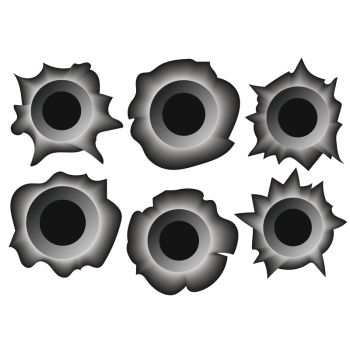 3D Bullets holes Decal