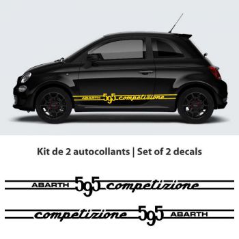 Fiat Abarth 595 Competizione Autostreifen Aufkleber