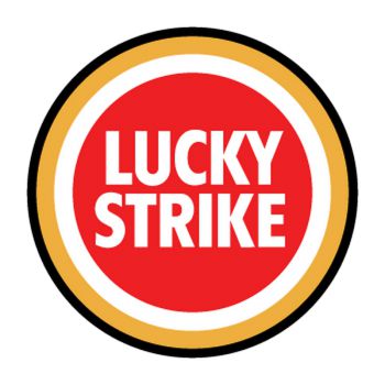 Sticker Lucky Strike en couleur. Stickers auto