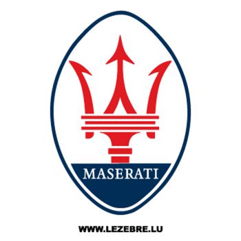 10cm!Aufkleber-Folie Wetterfest Sticker-Designs:Maserati-blau-Logo KFZ-AD263 