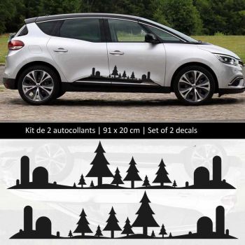 Sticker Set Kit Renault Scenic style Forest side stripes decals