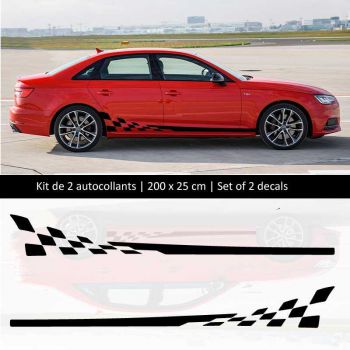 Sticker Set Audi A4 style Racing side stripes decals