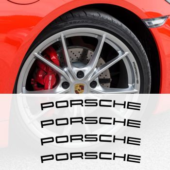 Porsche Felgen Aufkleber Kit