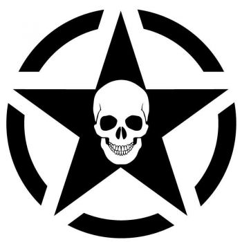 Sticker Stern US ARMY STAR Skull