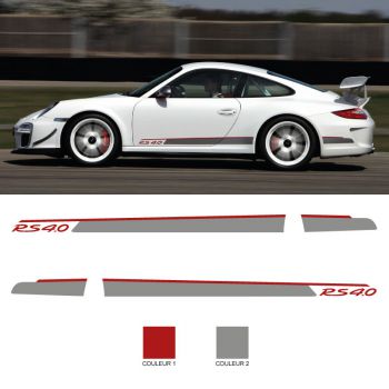 Car Side Stripes Decals Set Porsche 911 RS 4.0