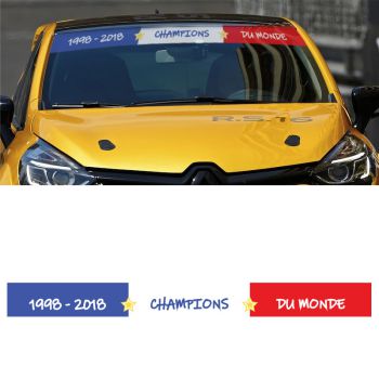 Bande Aufkleber Pare Sonne Flag France Champions Du Monde (130 x 19 cm)