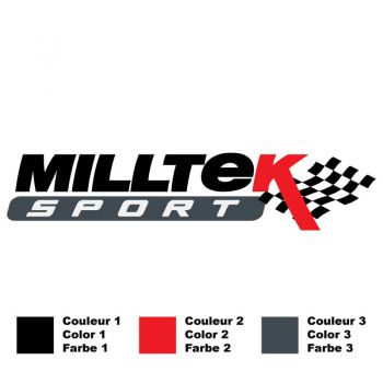 Aufkleber Milltek Sport Exhaust Dreifarbige