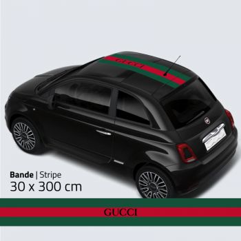 Sticker Bande Fiat 500 Gucci Toit