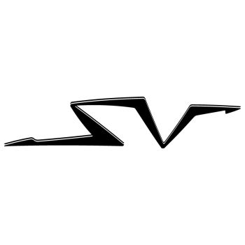 Aufkleber Lamborghini Logo mit Schriftzug auf transparenter Folie Sticker