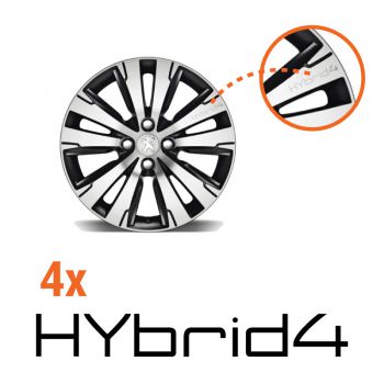 Kit Stickers Peugeot 3008 HYbrid4 Rim Decals Set