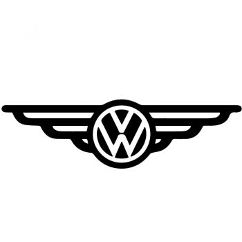 Aufkleber VW Volkswagen Logo Flügel