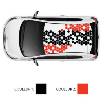 Car Roof Hive Colors Stripe Decal