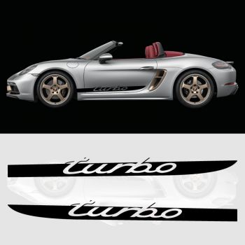 Porsche Boxster Turbo Car Side Stripes Decals Set