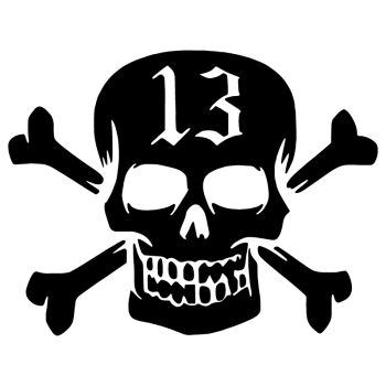 Skull with N°13 Decal