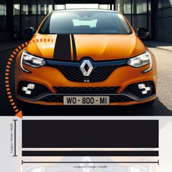 HLLebw Auto Seitenstreifen Seitenaufkleber Aufkleber für Renault Megane 2 3 Scenic 4 1