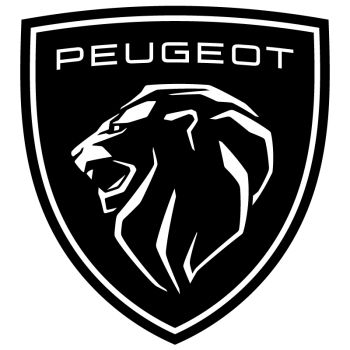 Aufkleber Peugeot Neues Logo - Schwarz & Weiß