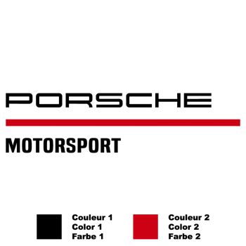Porsche Motorsport Zweifarbiger Aufkleber