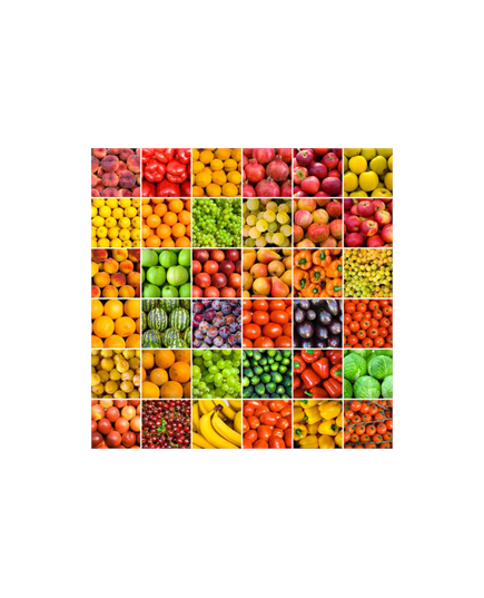 Sticker Déco Géant Arc en Ciel Fruits et Légumes