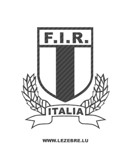 Sticker Carbone FIR Italie Rugby Logo