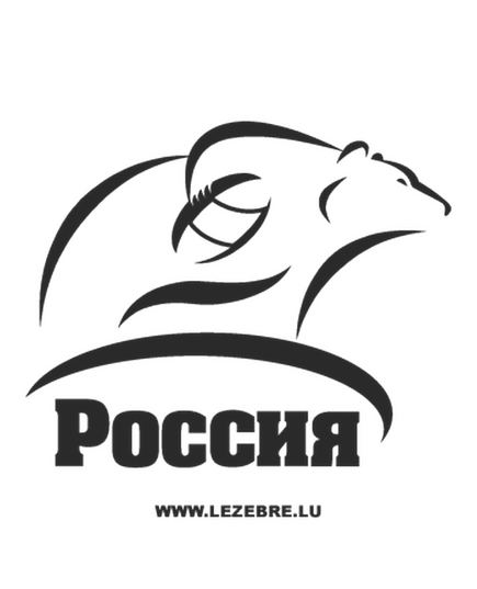 Russia Pocchr Rugby Logo Decal