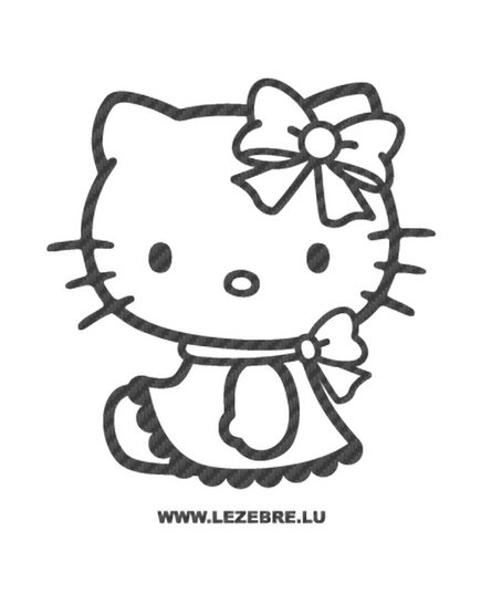 Hello Kitty Lace Carbon Decal