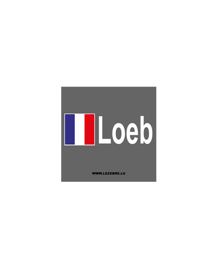 Kit 2 stickers Drapeau Français Loeb Rallye à Personnaliser