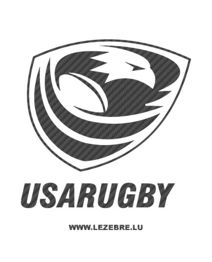 Sticker Carbone USA Rugby Logo 2