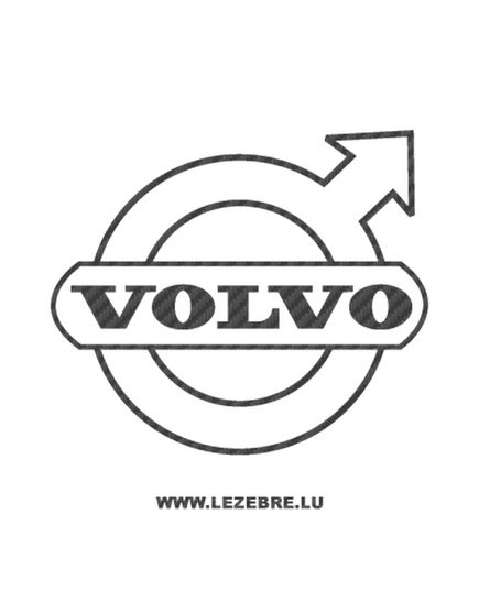 Sticker Carbone Volvo Logo 2