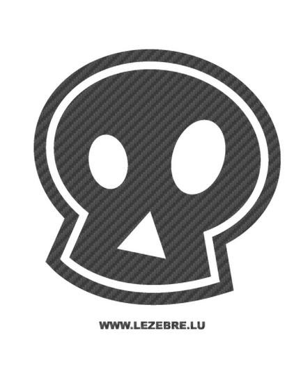 Emo skull Carbon Decal