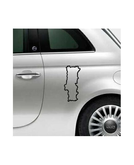 Portugal Continent Outline shape Fiat 500 Decal