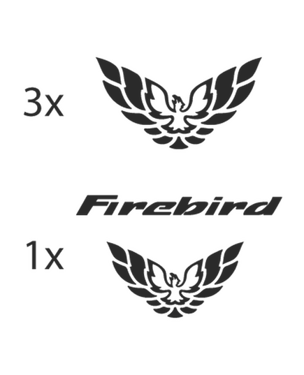 Pontiac Firebird Logos Decals Set