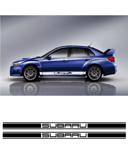 Subaru car side racing Decals set