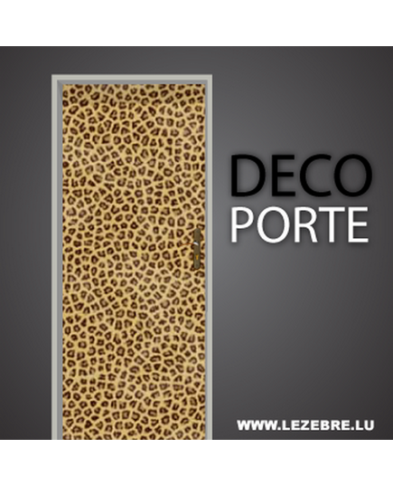Leopard skin pattern door decal