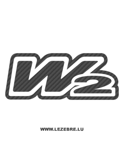 W2 Boots logo Carbon Decal