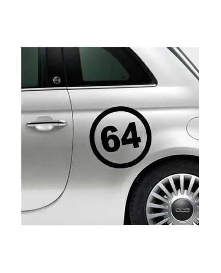 Sticker Fiat 500 departement 64 pyrenees atlantiques