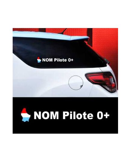 Kit de 2 Stickers Auto Pilote Luxembourg à Personnaliser