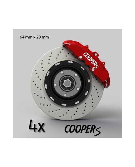 Mini Cooper S logo brake decals set