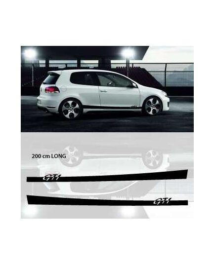 Kit Stickers Bandes Bas de Caisse VW Golf 6 VI GTI