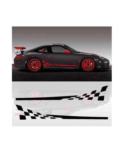 Kit Stickers Bandes Bas de Caisse Voiture Porsche 911 GT3 RS