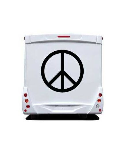 Sticker Camping Car Peace & Love Logo