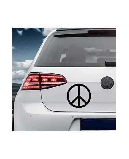 Sticker VW Golf Peace & Love Logo