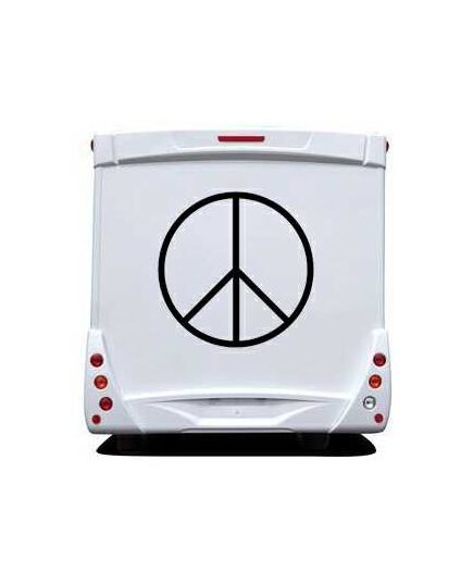 Sticker Wohnwagen/Wohnmobil Peace and love logo 3