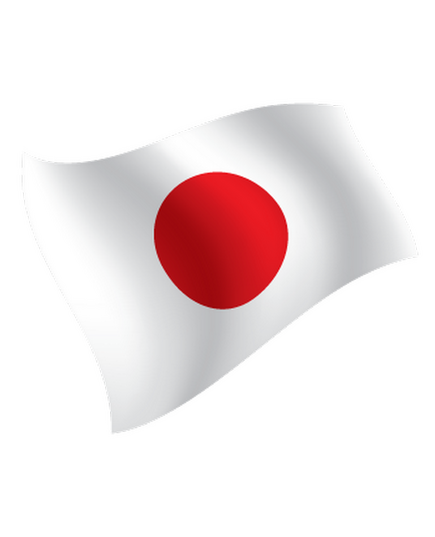 Japan Flag waving decorative Decal