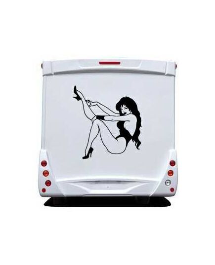 Sticker Camping Car Sexy Pin-Up