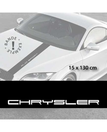 Chrysler car hood decal strip