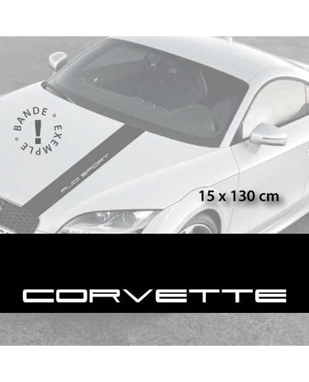 Corvette car hood decal strip