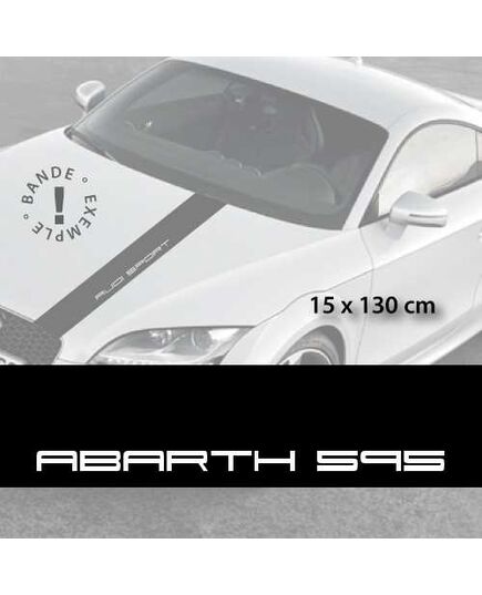 Fiat Abarth 595 car hood decal strip