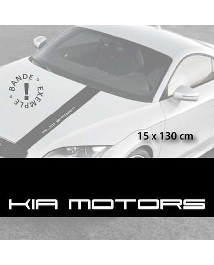 Kia Motors car hood decal strip
